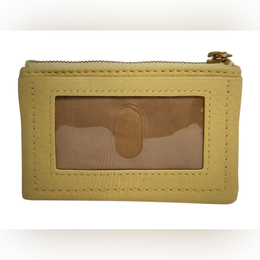 Hobo Lumen Leather Zip Card Case FLAX NEW